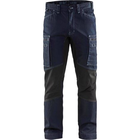 Jeans da lavoro Blaklader 1459 Service Stretch Denim - 58 (EU) - Blu marino (1/5)