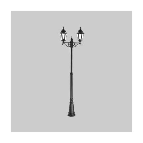lampione 'ermes' 2 luci colore nero