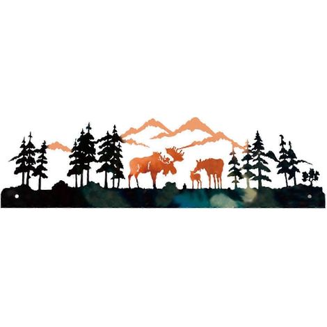 Wanddeko mit Hirschmotiv, Bergjagd, für die Außen- und Innendekoration von Ferienwohnungen (1/5)