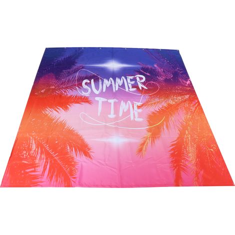 Rideau de douche imperméable en polyester épais, sans perforation, avec crochet pour salle de bain (150 x 180 cm) (1/5)