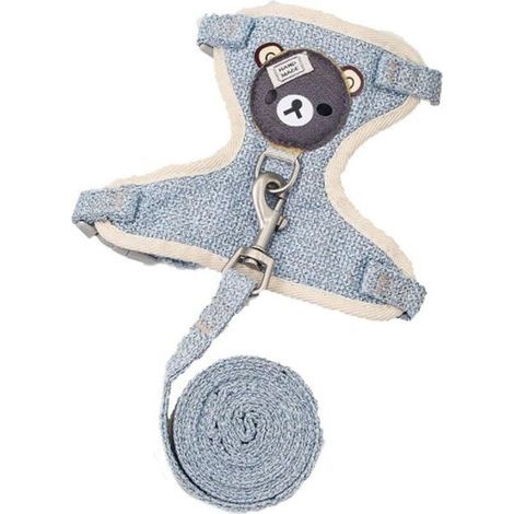 Harnais de Gilet Respirant, Harnais de Poitrine en Maille avec Laisse pour Chats, Lapins, Petits Chiens, Harnais Souple réglable, Harnais léger pour Chat, Harnais pour Chiot (1/5)