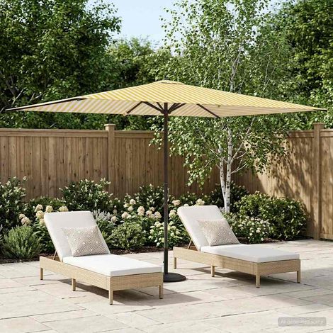 Paraguas de Jardín con Base 200 x 300 cm Poliéster Rectangular