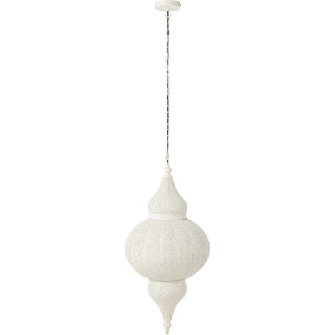 Lampe Suspension en Métal "Bore" 86cm Blanc (1/5)
