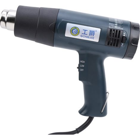 Sèche-cheveux thermique Gongjue GJ-3A 1600W 220V prise australienne, pistolet à air chaud professionnel, décapeur thermique 1600 watts, norme AS/NZS, usage bricolage et industriel. (1/5)