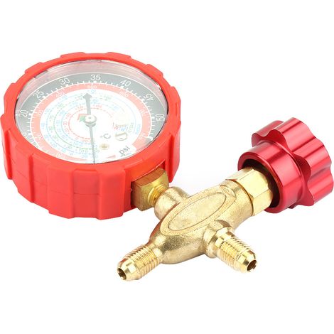 Manomètre et vanne pour climatiseur, 800 psi, 55 kgf·cm, compatible avec les fluides frigorigènes R404a, R22, R410 et R134a. (1/5)