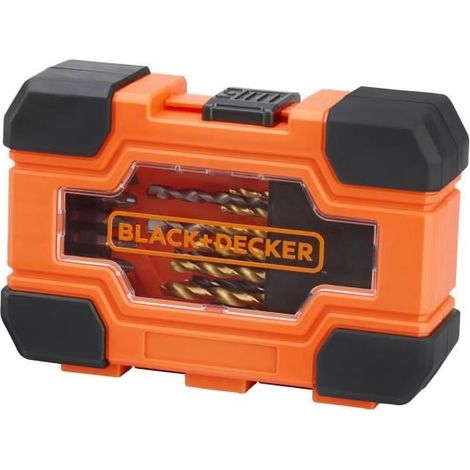 Bohr- und Schraubset - BLACK+DECKER - A7235-XJ - 27 Zubehörteile - Bohrer, Bits