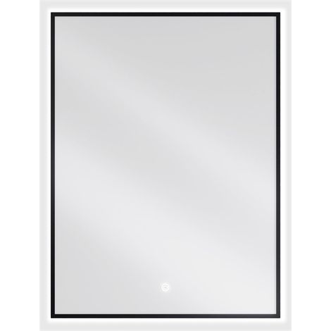 Mexen Erma espejo de baño iluminado 60 x 80 cm, LED 6000K, antivaho, marco negro - 9814-060-080-611-70 (1/5)