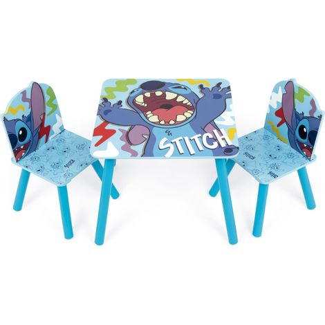 Stitch Set Tavolino e 2 Sedie in legno Disney