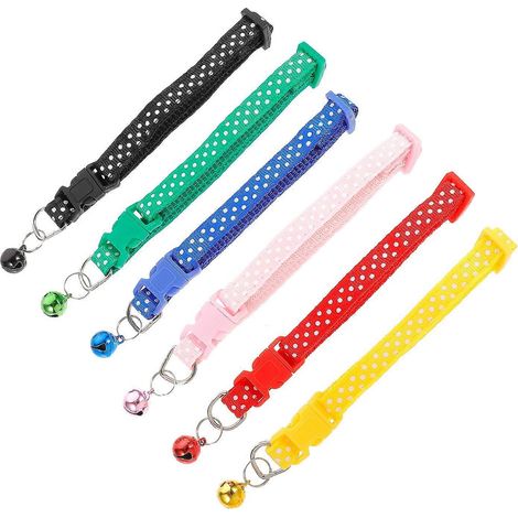 Hundehalsband mit verstellbarem Glöckchen, 2 Stück, verschiedene Farben, komfortables Design (1/5)