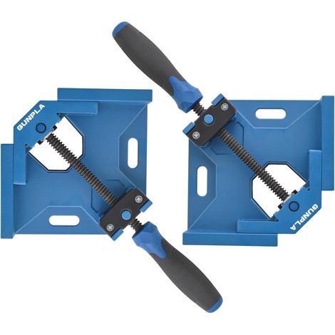 2pcs Serre Joint Angle Droit a 90 Degrés Alliage d'Aluminium Pince d'Angle Mâchoire Pivotante Réglable pour Travail du Bois, Soudage de Charpentier et Bricolage (1/5)