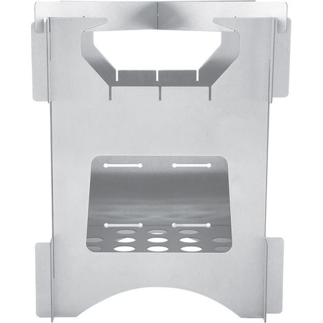 Réchaud de camping pliable, poêle à bois léger, poêle de poche en acier inoxydable (L)
