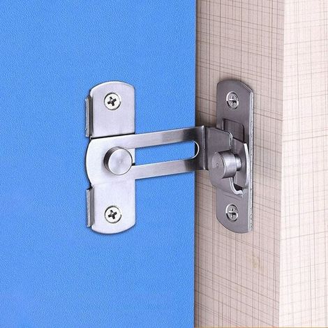 [JAMAIS UTILISÉ]petites boucles de loquet de porte à Angle droit à 90 degrés boulons de loquet incurvés boulons de levier de loquet coulissant pour portes et fenêtres (1/5)
