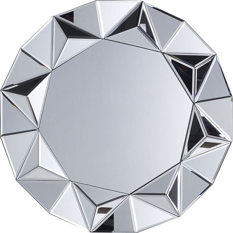 Specchio da parete in argento ø70 cm Habay