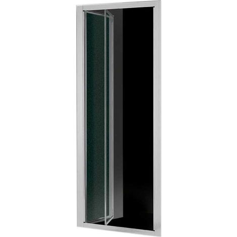 "PORTA A SOFFIETTO """"SMERALDA"""" STAMPATO C 3MM PROFILO CROMO 83-88 - Ap. 78 cm"