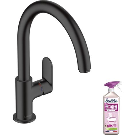 Hansgrohe – Robinet de cuisine mitigeur noir mat – ComfortZone 210 – Bec orientable 120°/360° – Débit 11,1 l/min – Cartouche céramique