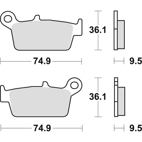 TRW ZF Bremsbeläge KH131 organisch für Honda CRF 230 (08-10), XR 250 (88-97), XR 600 (91-99), Yamaha WR 125 (98-07), hinten