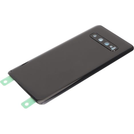 Remplacement de la vitre arrière pour Galaxy S10 : coque arrière avec stylet tactile, objectif de caméra préinstallé et kit d'outils de réparation (noir). (1/5)