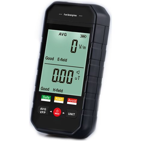 Digitaler Kernstrahlungsdetektor, tragbarer Geigerzähler mit 3 Farblichtern für Strahlungstests (schwarz) (1/4)
