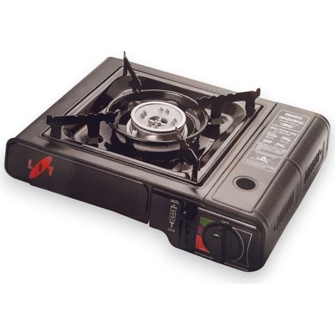 Hornillo de mesa de 2200w con encendido piezoeléctrico y reposa ollas para camping