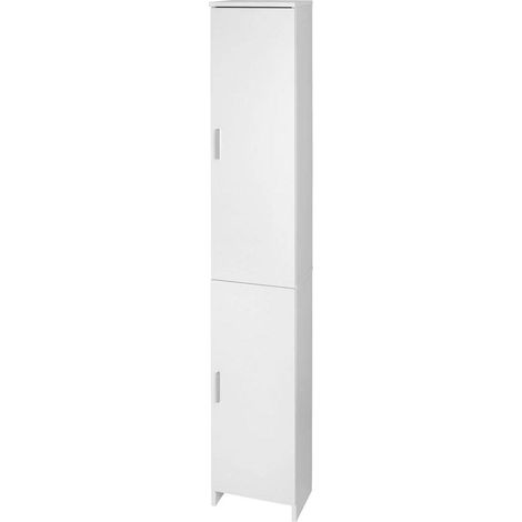 ORION91oficial® - Armario Alto de Baño  Tablero Aglomerado  Color Blanco  Baño  190x32x25 cm - spaziOrion91