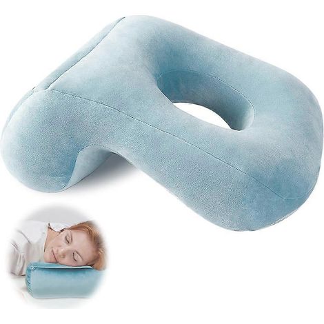 Coussin de sieste, coussin de bureau moelleux, coussin de massage perforé, coussin de massage respirant pour la nuque, idéal pour le bureau, les voyages et la maison.-AquaForge (1/5)