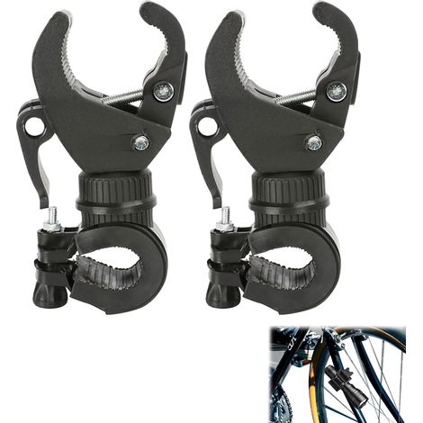 Set aus 2 Mehrzweck-Krückenhaltern für Rollstühle, Gehstockhalter, Rollatorhalterung, Rollstuhltisch, feste Taschenlampen, Universalhalter