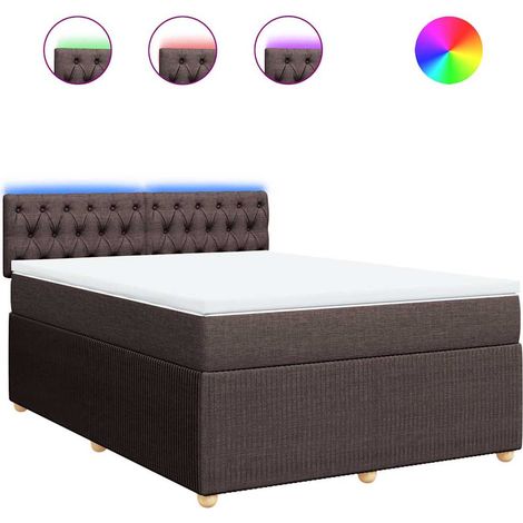 Maison Exclusive - Boxspringbett mit Matratze Dunkelbraun 160x200