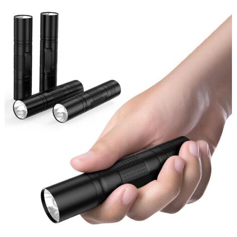 Pair Lampe de Poche 4 Pièces Led Rechargeable 240 Lumn IP67 en Alliage d'aluminium (1/5)