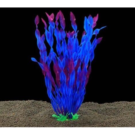 Plante aquatique synthétique pour aquarium, couleur violette, taille 32cm (haut) x 40cm (largeur), poids 125g, pour décorer le bac à poissons