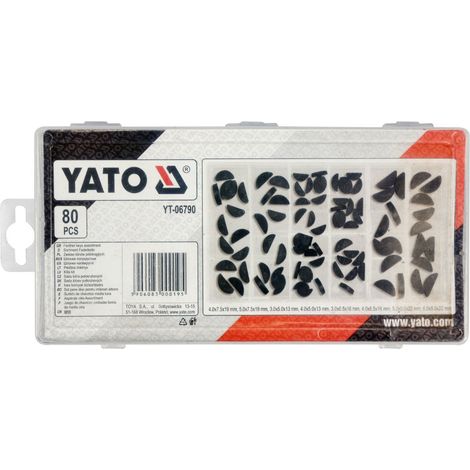 Assortiment de 80 clavettes demi lunes en 8 dimensions