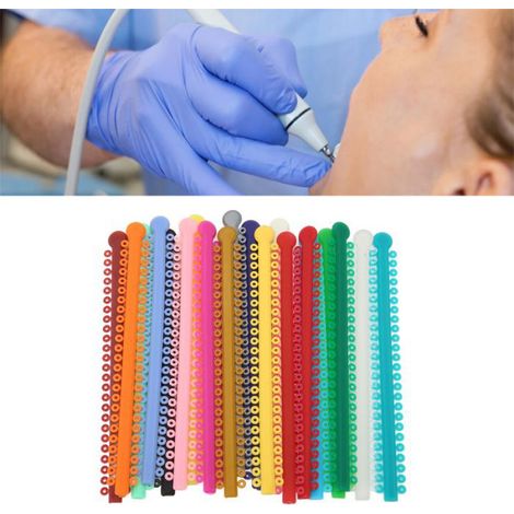 20 Bandes de ligature orthodontique, multicolore, élastique en PU, pour traitement dentaire (1/5)