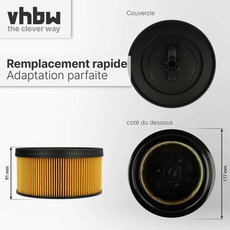 Filtre Plissé Compatible Kärcher WD 5.300 WD 5 WD 5.200M WD 4.500 Aspirateur Noir Jaune