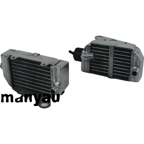Radiador de aluminio, ajuste personalizado para KTM 50 SX/SXS MINI 50cc 49cc, aumenta la capacidad de refrigeración en un 40%, construcción soldada al vacío, diseño ligero. (1/4)