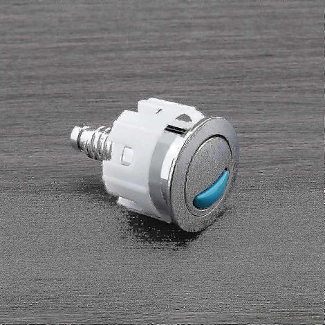 Bouton de chasse d'eau double rond 2026, accessoire de toilette à double chasse en ABS chromé, économie d'eau, installation sans outil pour salle de bain et salle de douche. (1/2)