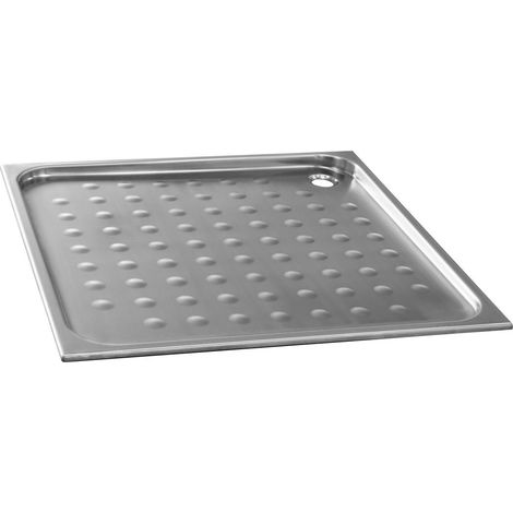 Receveur de douche 800x30x800 mm, inox brossé