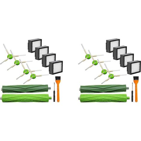 Lot de 24 accessoires de nettoyage pour brosses rotatives, brosses latérales et filtres iRobot Roomba I7 E5 E6 I3 (1/4)