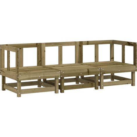 Maison Exclusive - Set Salotto da Giardino 3 pz in Legno Impregnato di Pino (1/5)