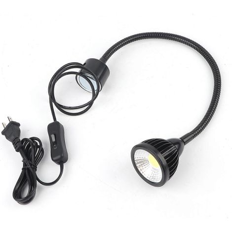 Lampadaire LED 7W en aluminium à base magnétique flexible pour machines CNC, couture, fraisage, éclairage d'étude, travail et soins des ongles. (1/5)