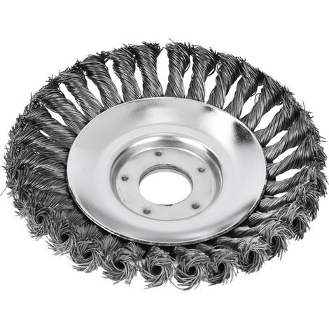 Brosse à gazon en acier inoxydable avec tête de coupe-bordures pour le nettoyage des outils de jardin (200 mm) (1/5)