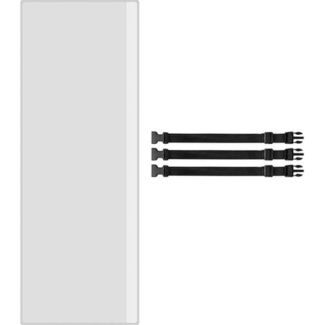 Housse de protection isolante pour tuyau de climatisation grise 150×53 cm, anti-poussière et thermique, 3 brides de fixation offertes (1/3)