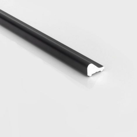WITEN&NOCK Aluminium Schwallleiste Schwallprofil Duschdichtung Schwallschutzleiste Dusche Duschwanne Duschkabine gerade Wasserabweiser Länge 100 cmx2 schwarz
