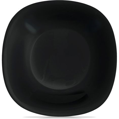 Assiette creuse en verre noir luna 215 cm 650 ml