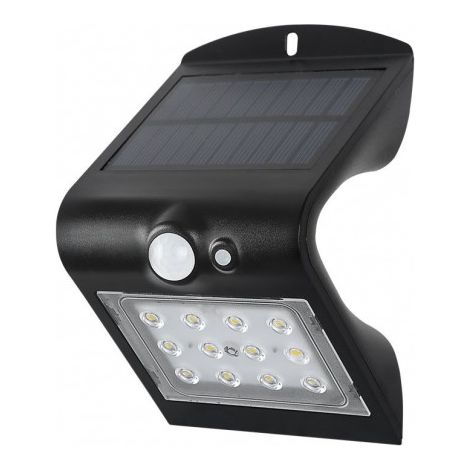 APLIQUE SOLAR LED 1,5W 4000K NEG.C/SENSO - EHLIS