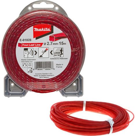 Makita E-01828 Brush Cutter Grass Trimmer Nylon Line 15m Low Noise 2.7mm DUR181Z