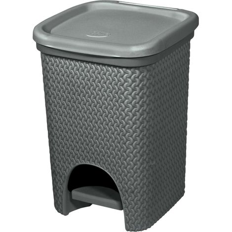 Intreccio Pattumiera 18 Grigio - 26,6X31,8Xh38,2 Cm