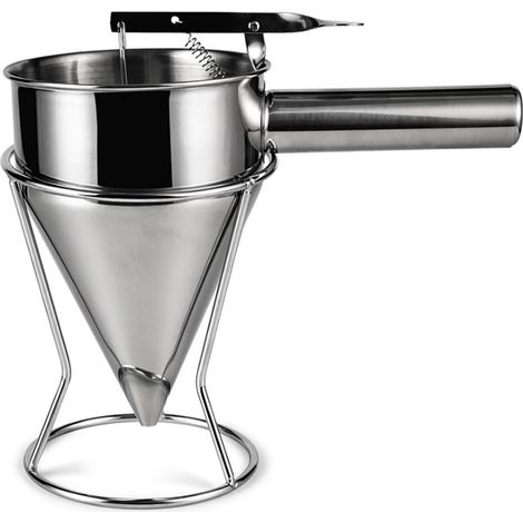 Entonnoir à Piston en Acier Inoxydable avec Support - Distributeur de Pâte, Sauce et Crème pour Cuisine et Pâtisserie (1/5)