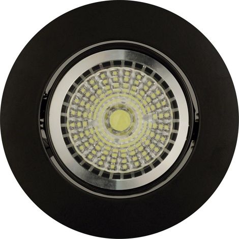 Luminaire encastrable rond inclinable « PRO Professional » (pour douille GU10 ou G5.3) IP20 Ø8,7x2,7cm coloris noir