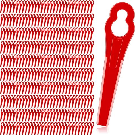 Lames de rechange Honoson en plastique pour coupe-bordure, 300 pièces, lames en nylon compatibles avec les modèles 2-2, 3-2, FSA 45, 57 et FSE 52 (rouge) (1/5)