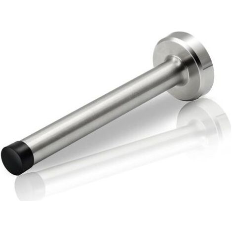 Butée de porte de 15,2 cm de long pour plinthes, butée de porte murale en acier inoxydable robuste avec amortissement du bruit en caoutchouc