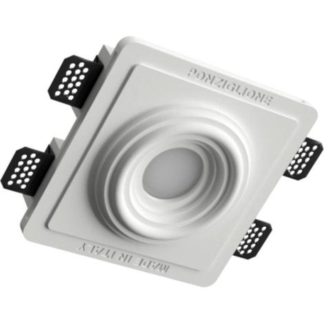 Faretto incasso lampadari bartalini auga fp1 gu10 led gesso verniciabile